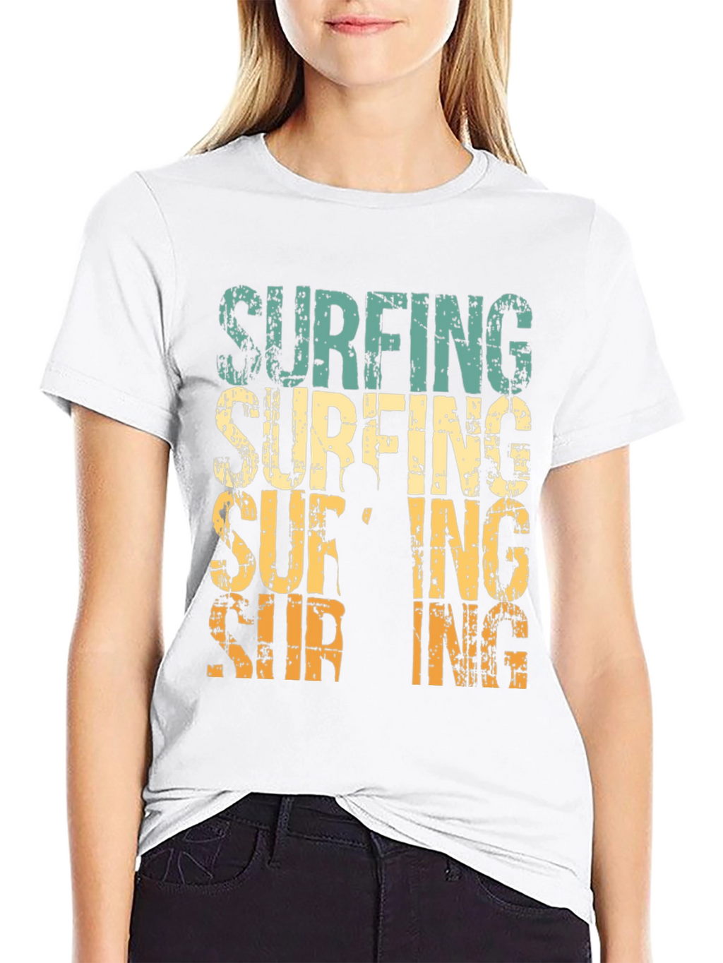 Retro Surfing Graphic T-Shirt - Surfs Up!