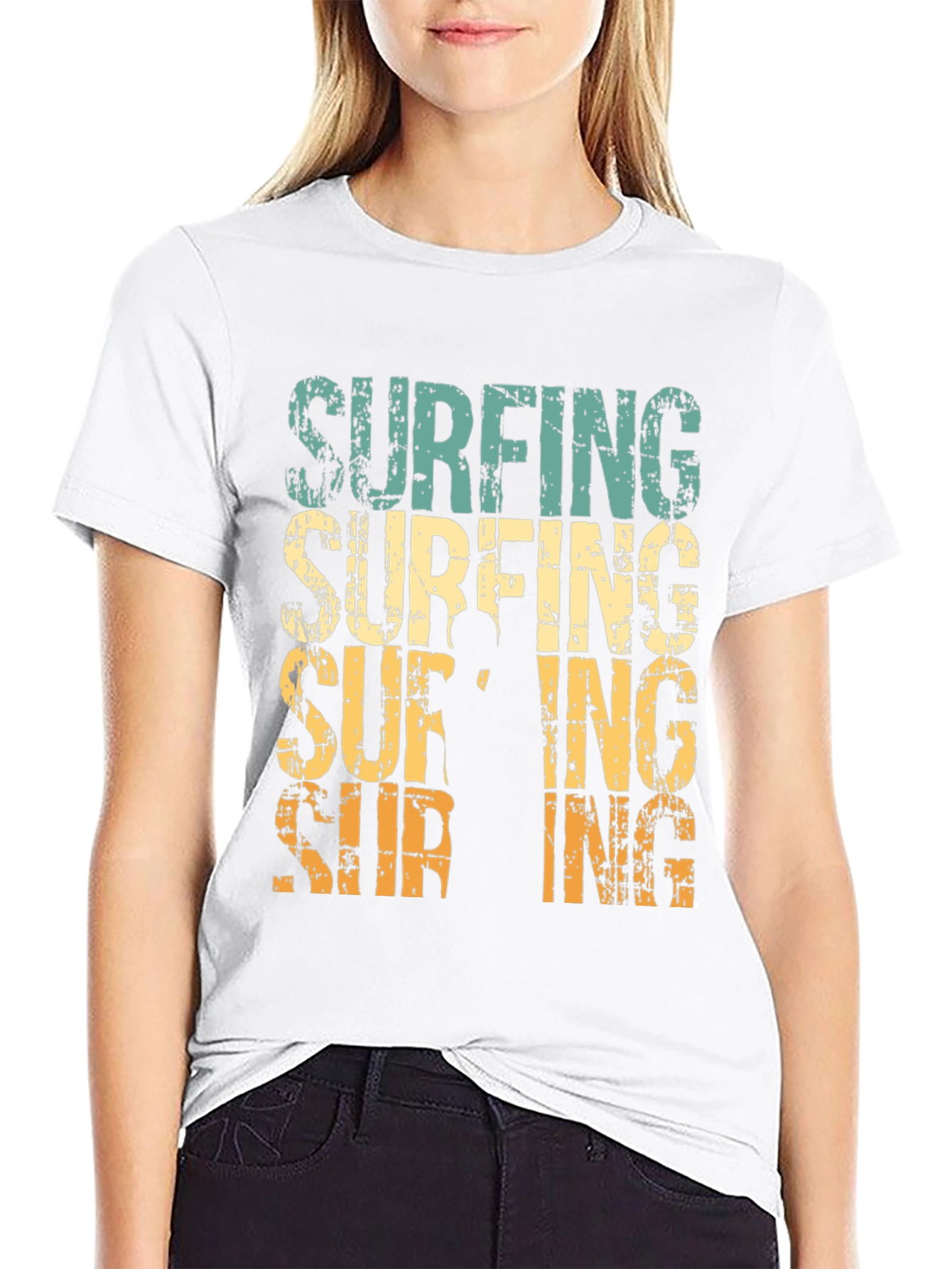 Retro Surfing Graphic T-Shirt - Surfs Up!