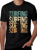 Retro Surfing Graphic T-Shirt - Surfs Up!