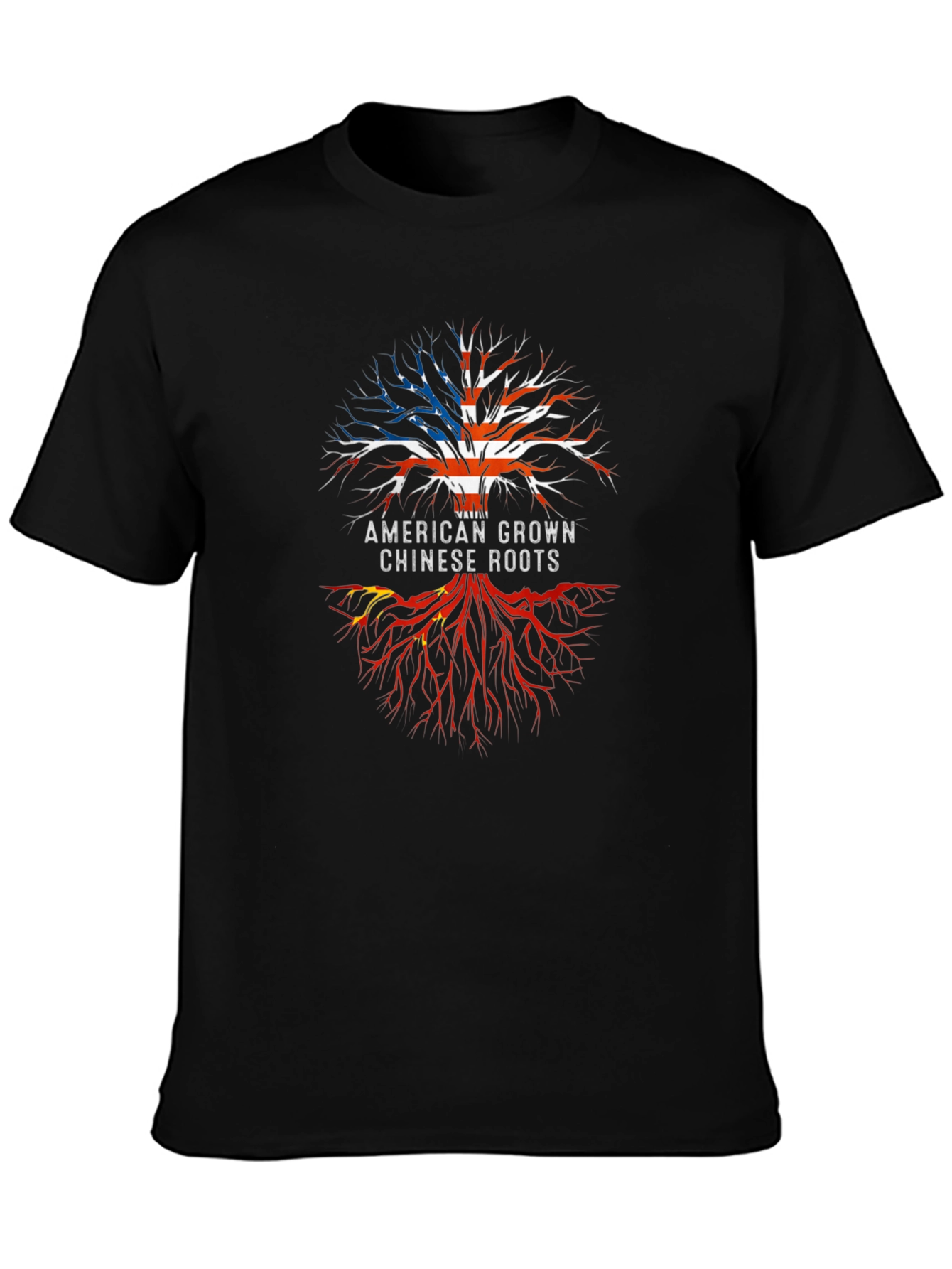 American Grown Chinese Roots Graphic Tee