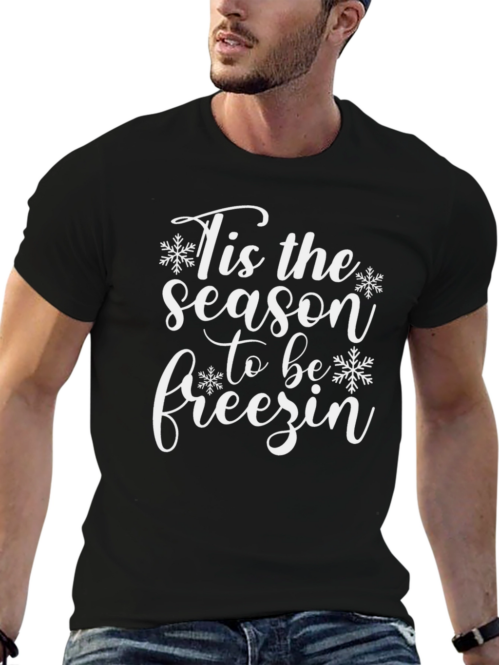 Tis the Season to Be Freezin Black T-Shirt