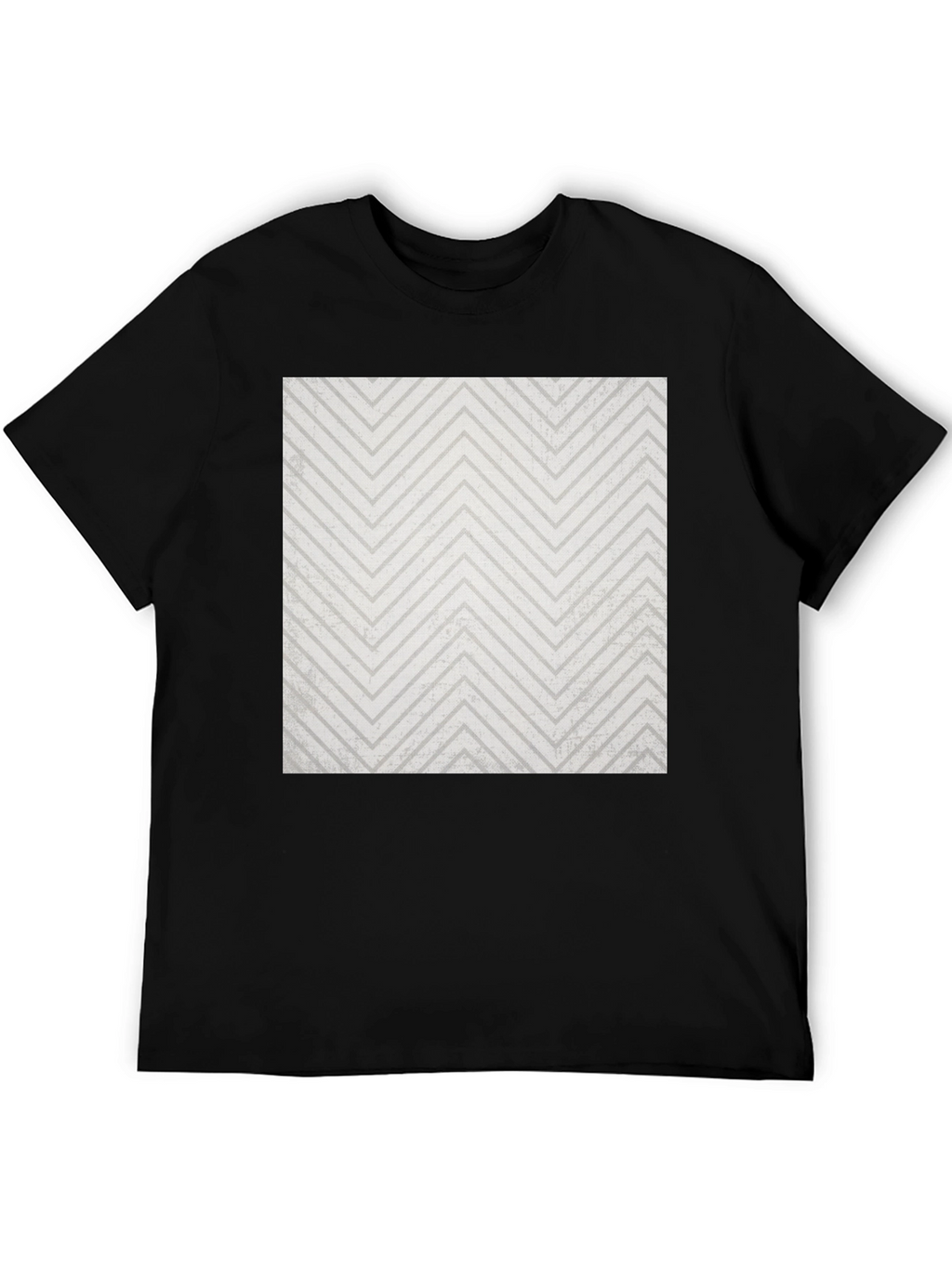 Modern Zig Zag Tee - Black Casual Style