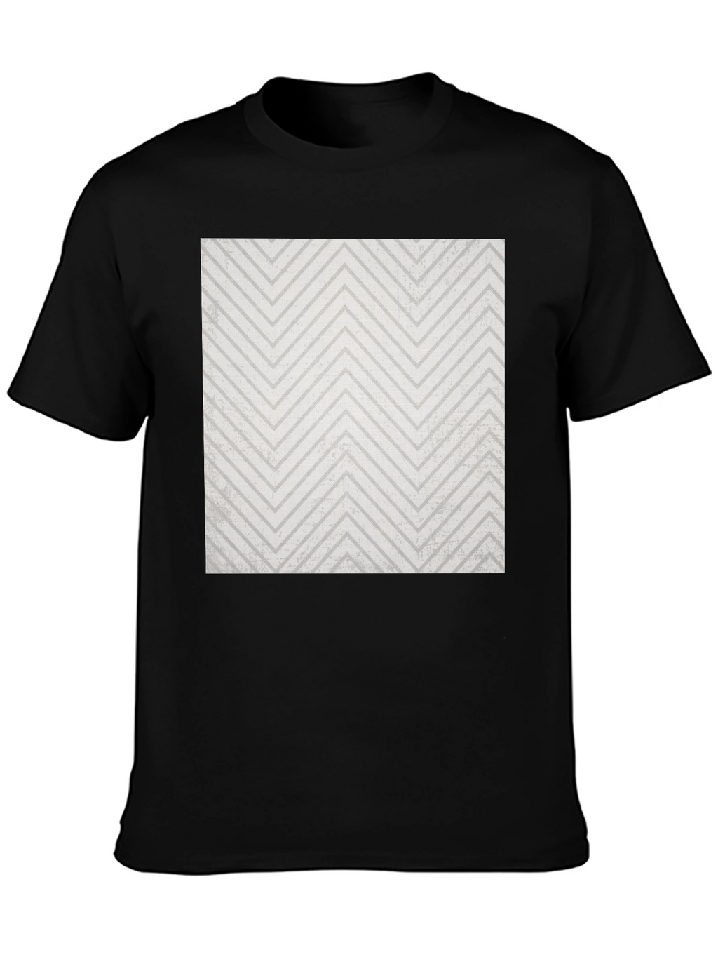 Modern Zig Zag Tee - Black Casual Style