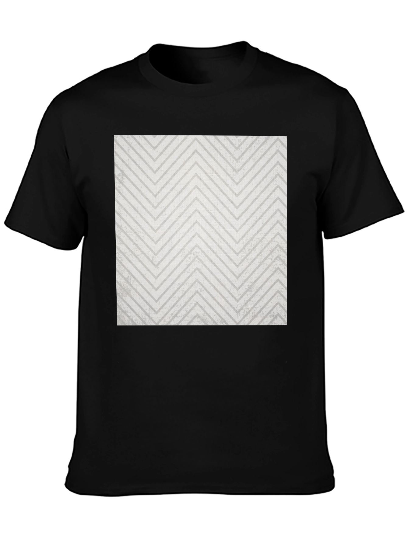 Modern Zig Zag Tee - Black Casual Style