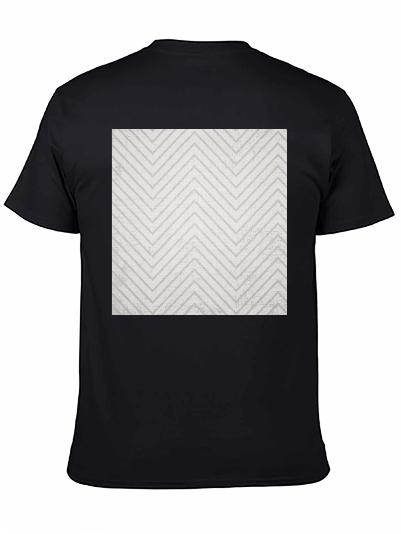 Modern Zig Zag Tee - Black Casual Style