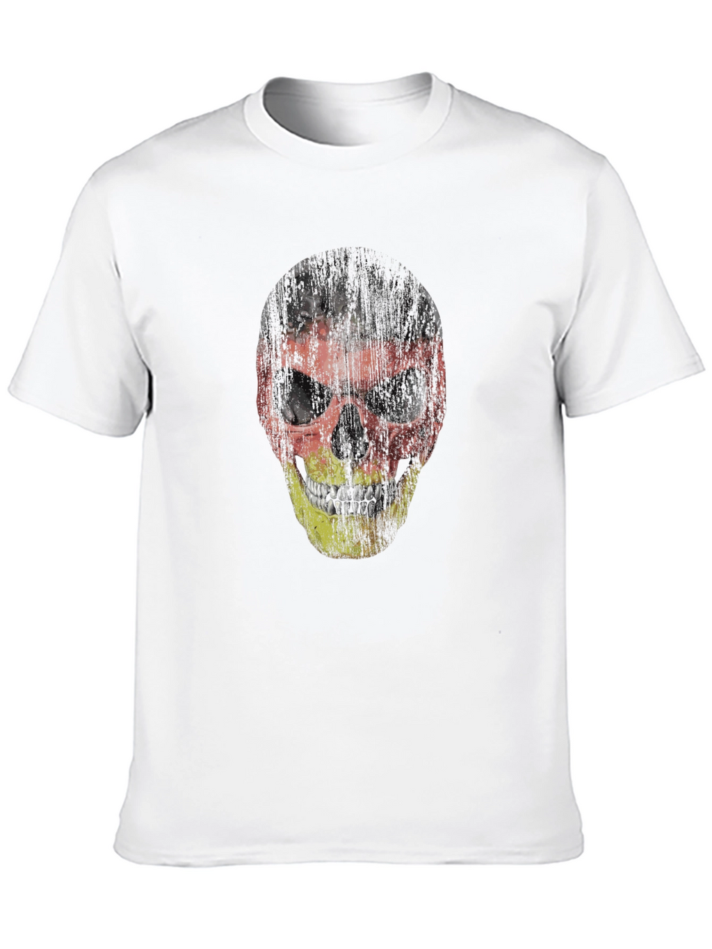 German Flag Skull Graphic T-Shirt