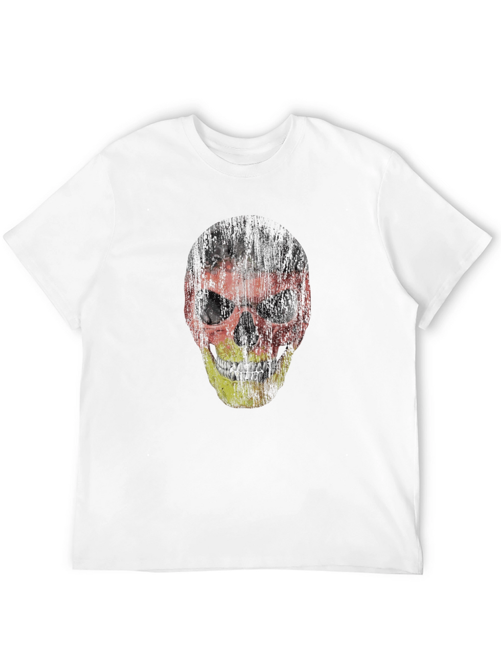 German Flag Skull Graphic T-Shirt