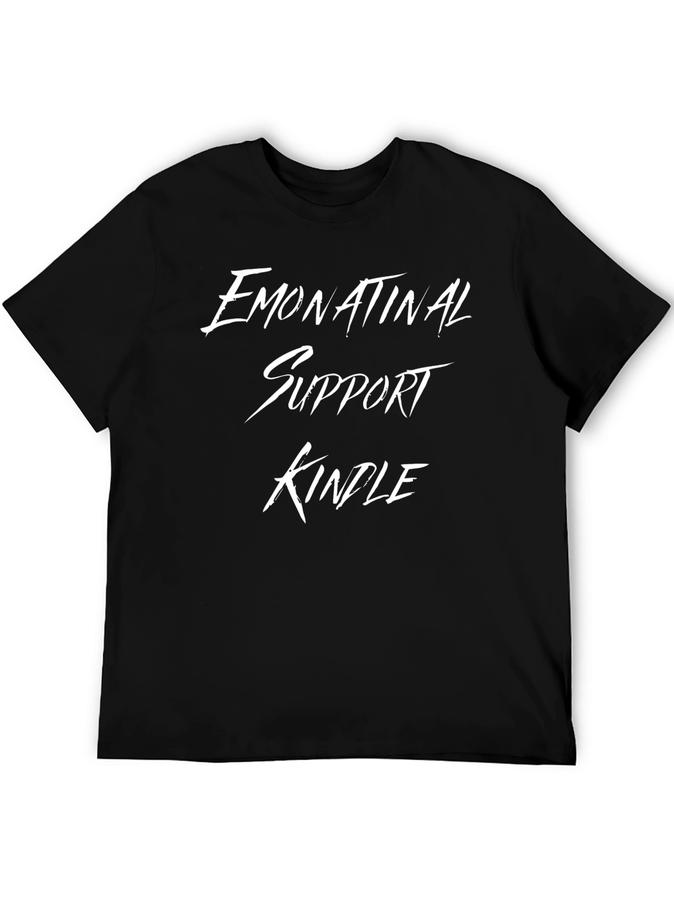 Emotional Support Kindle Black T-Shirt