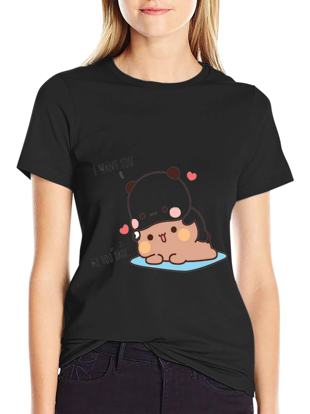 Cute Cartoon Panda T-Shirt - I Want You!