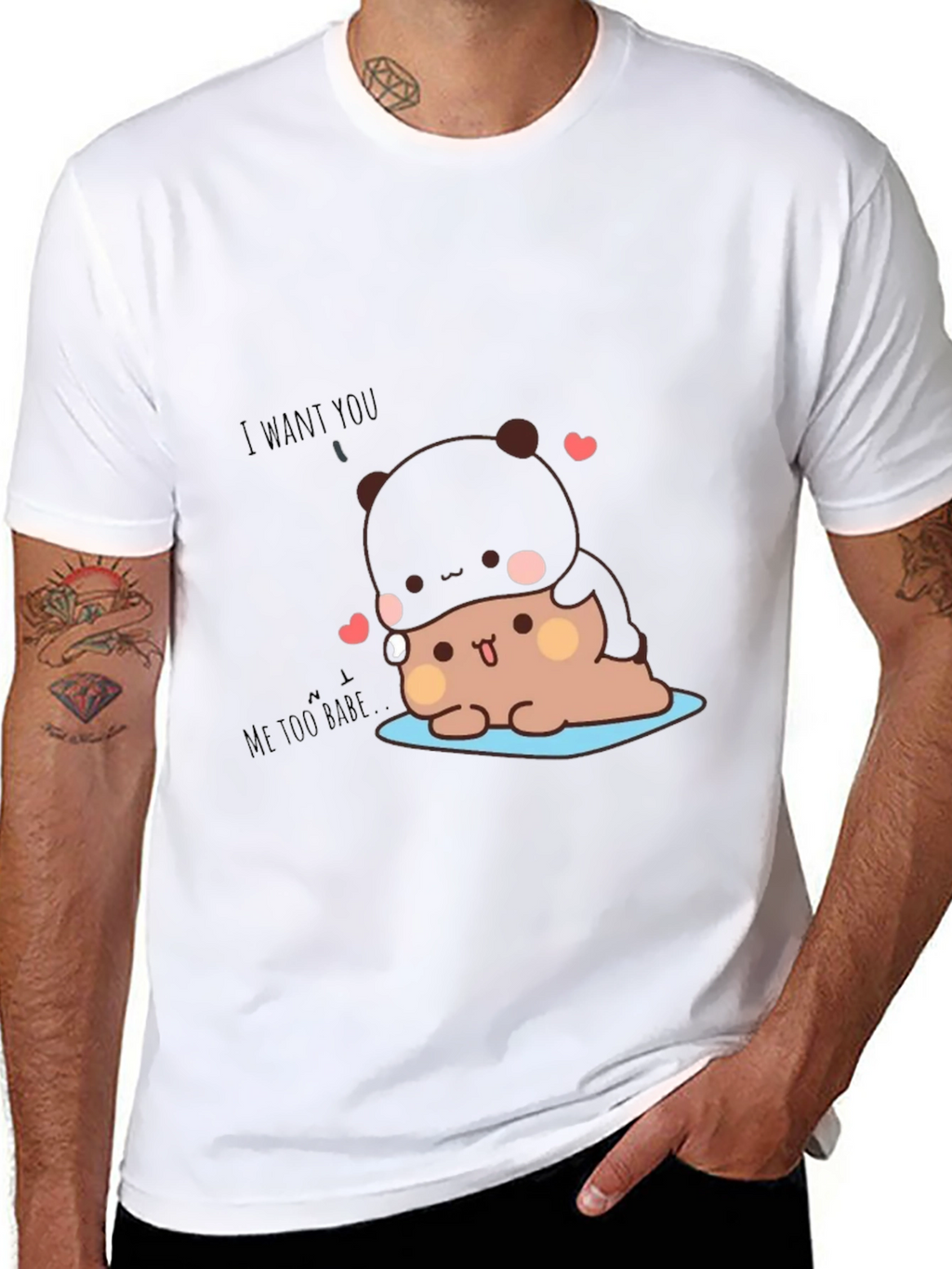 Cute Cartoon Panda T-Shirt - I Want You!