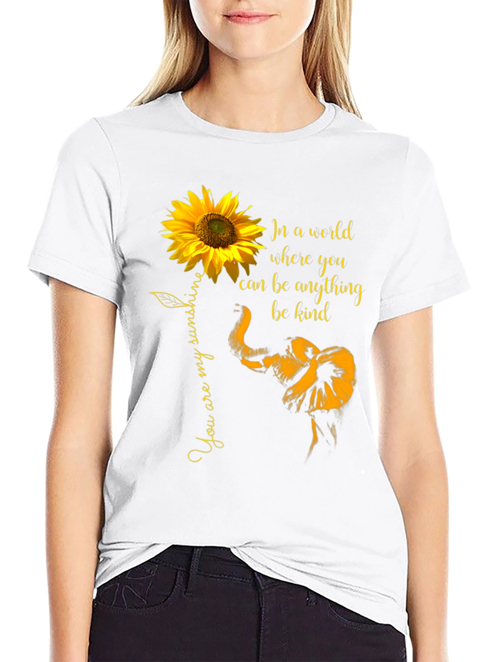 Sunflower Elephant Kindness T-Shirt