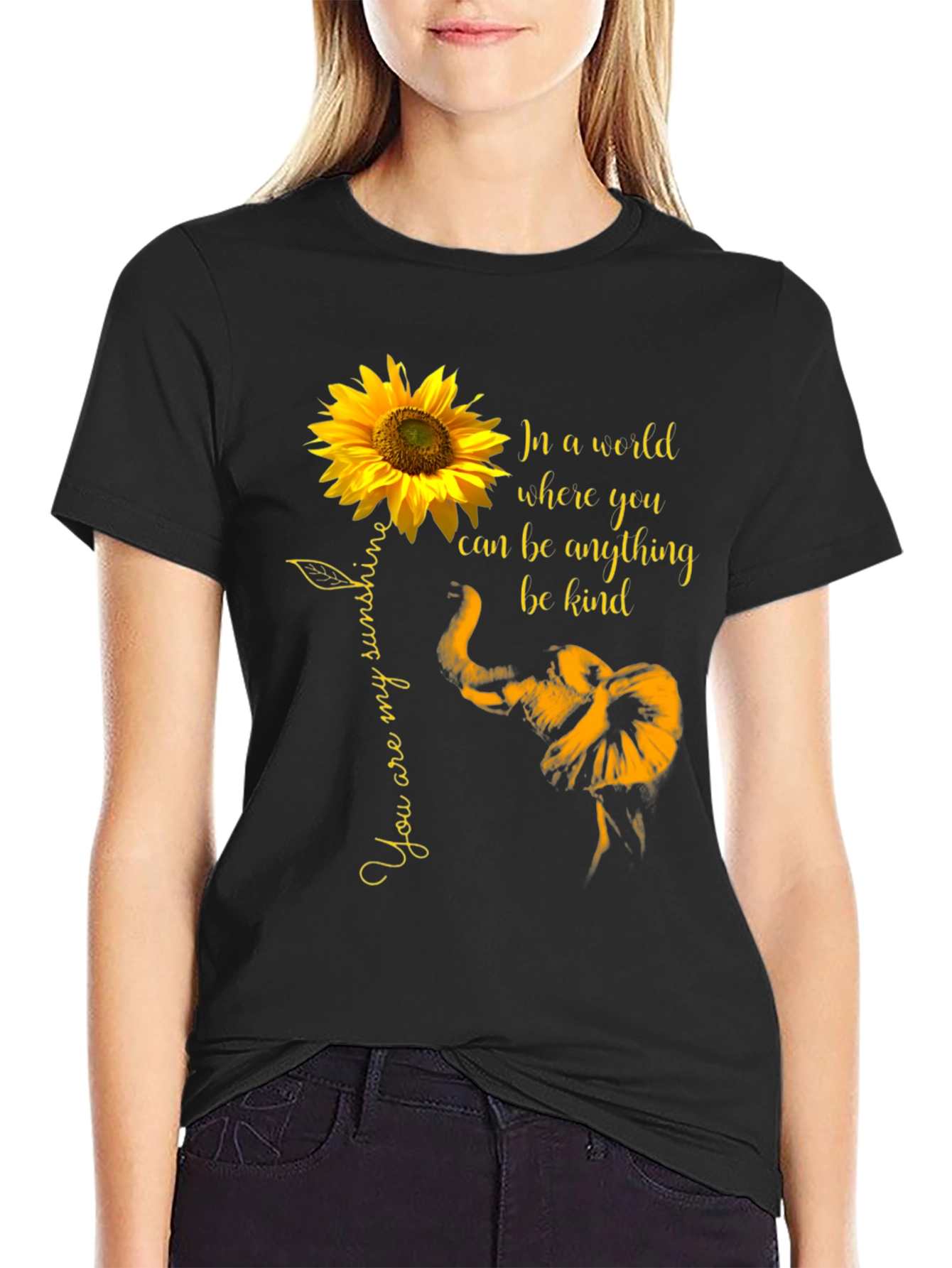 Sunflower Elephant Kindness T-Shirt