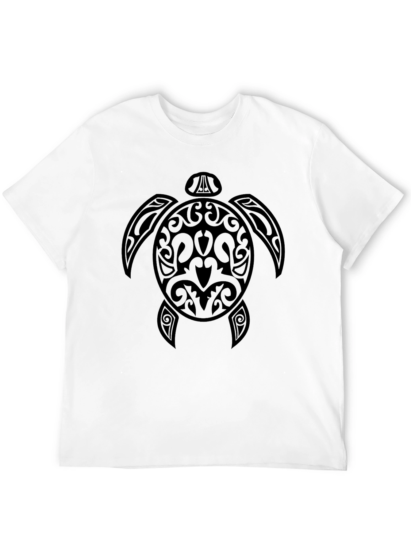 Black Tribal Turtle Graphic Tee