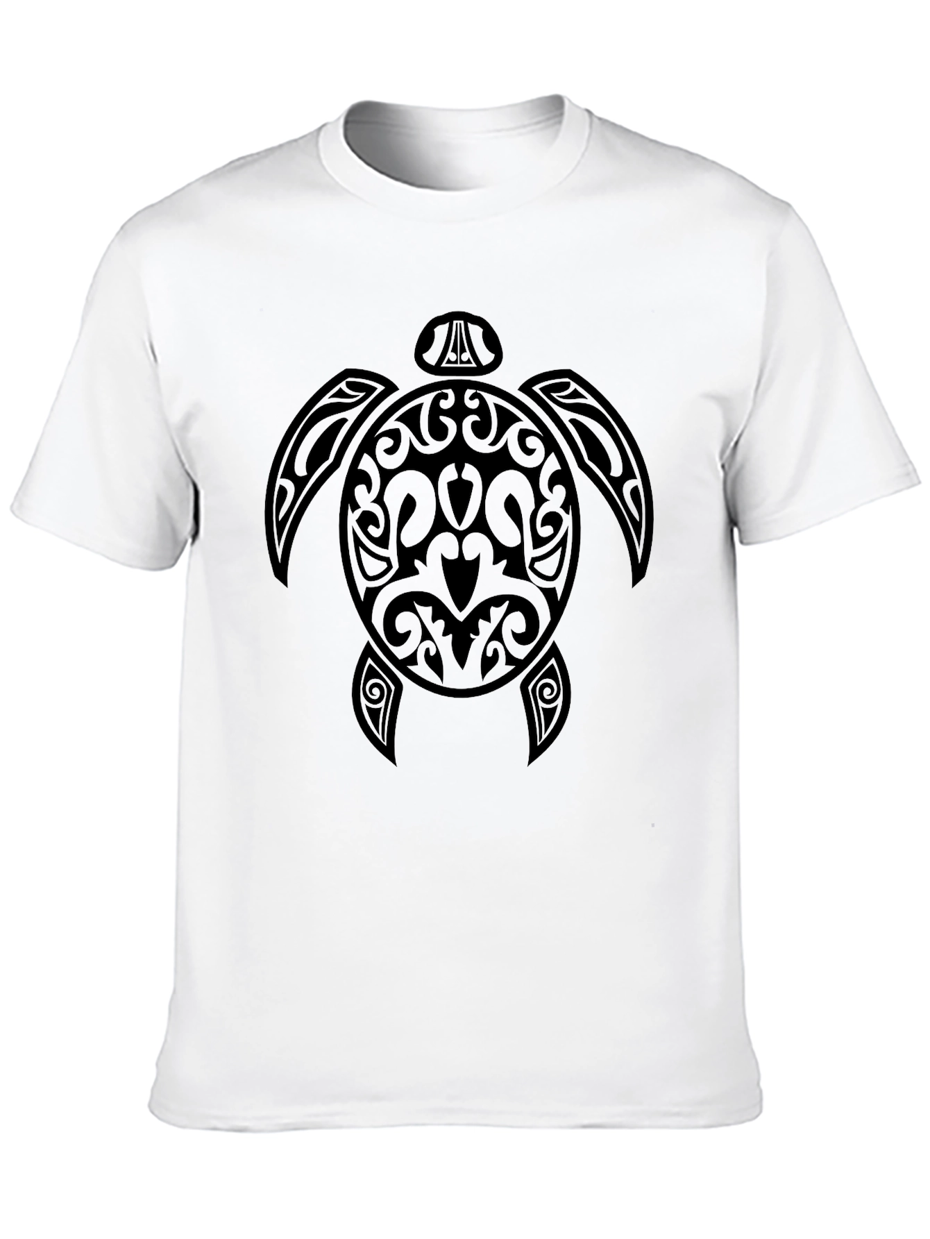 Black Tribal Turtle Graphic Tee