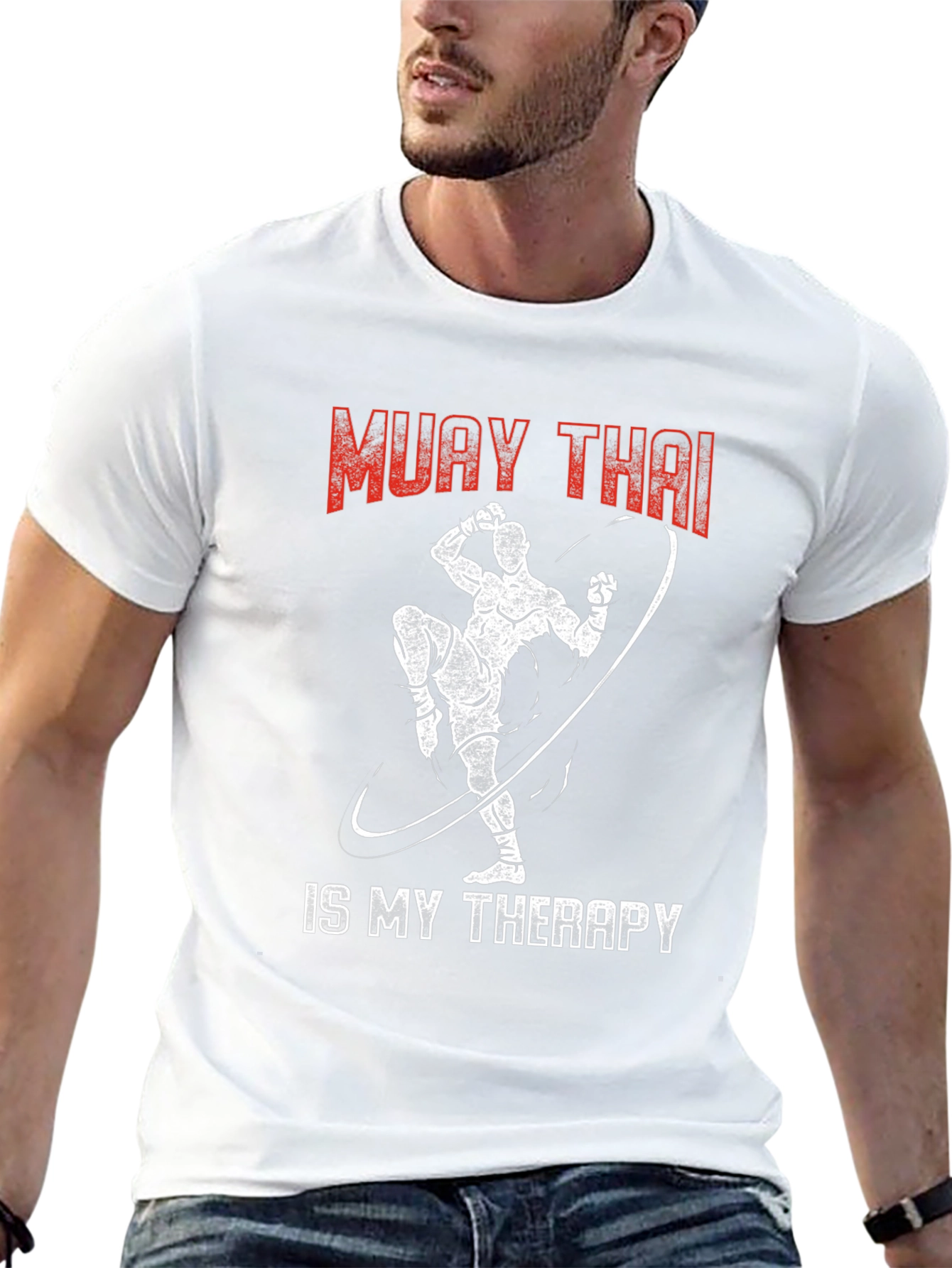 Muay Thai Therapy Graphic Tee - Martial Arts T-Shirt