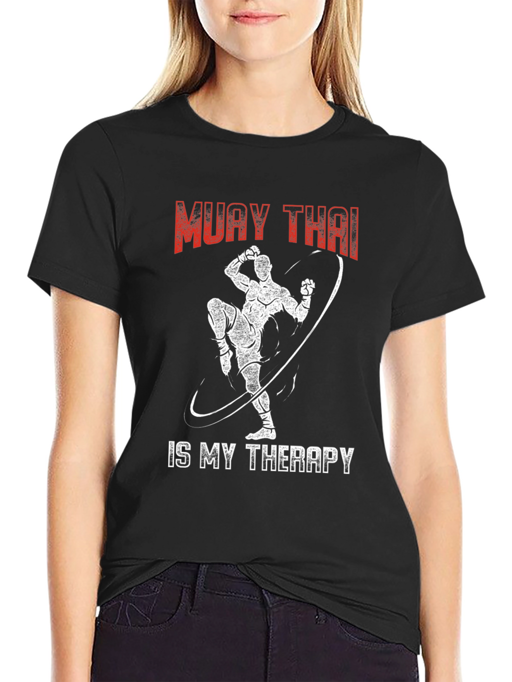 Muay Thai Therapy Graphic Tee - Martial Arts T-Shirt