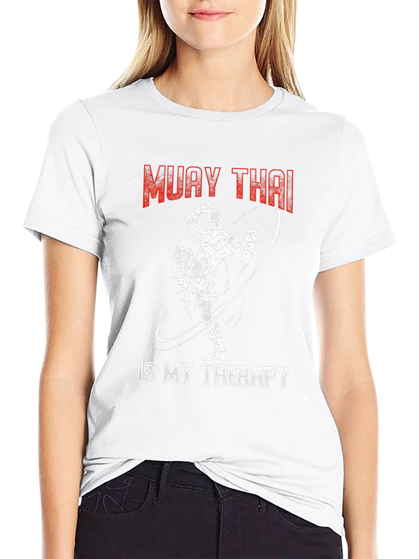 Muay Thai Therapy Graphic Tee - Martial Arts T-Shirt
