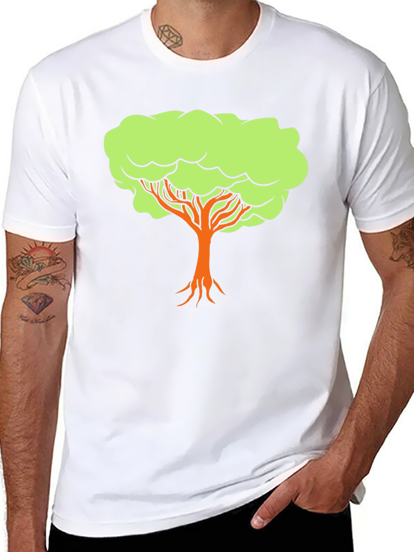 Tree Graphic Black T-Shirt - Nature Inspired Design