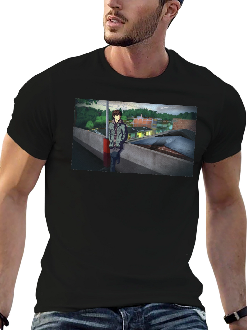 Anime Scene Graphic Tee - Urban Style