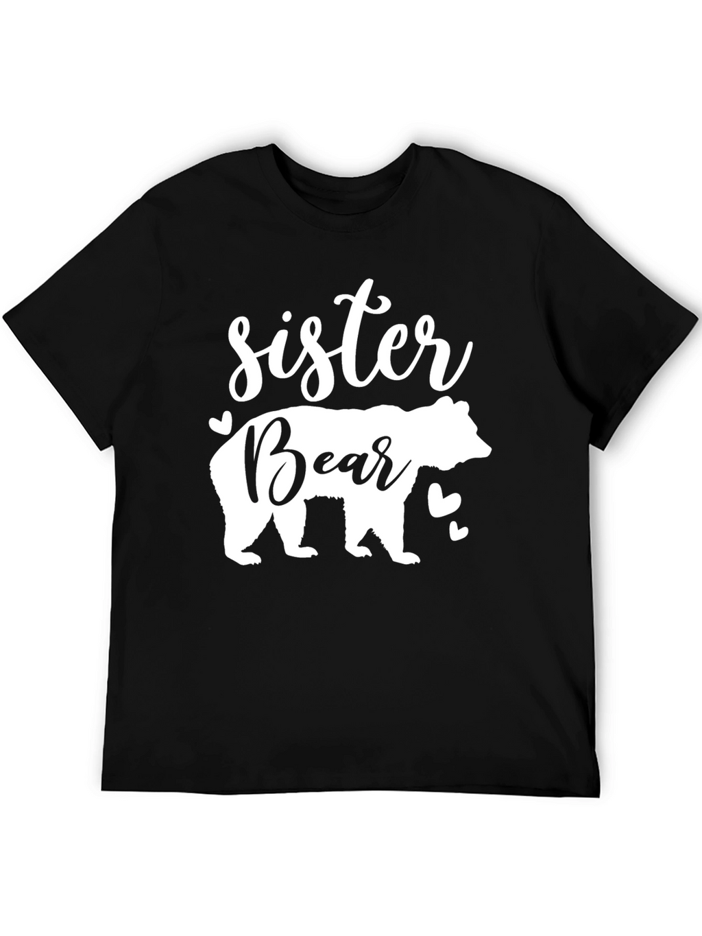 Sister Bear Graphic T-Shirt - Black