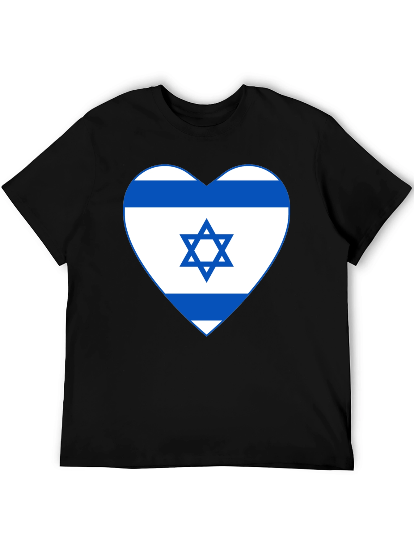 Israel Flag Heart T-Shirt - Patriotic Graphic Tee
