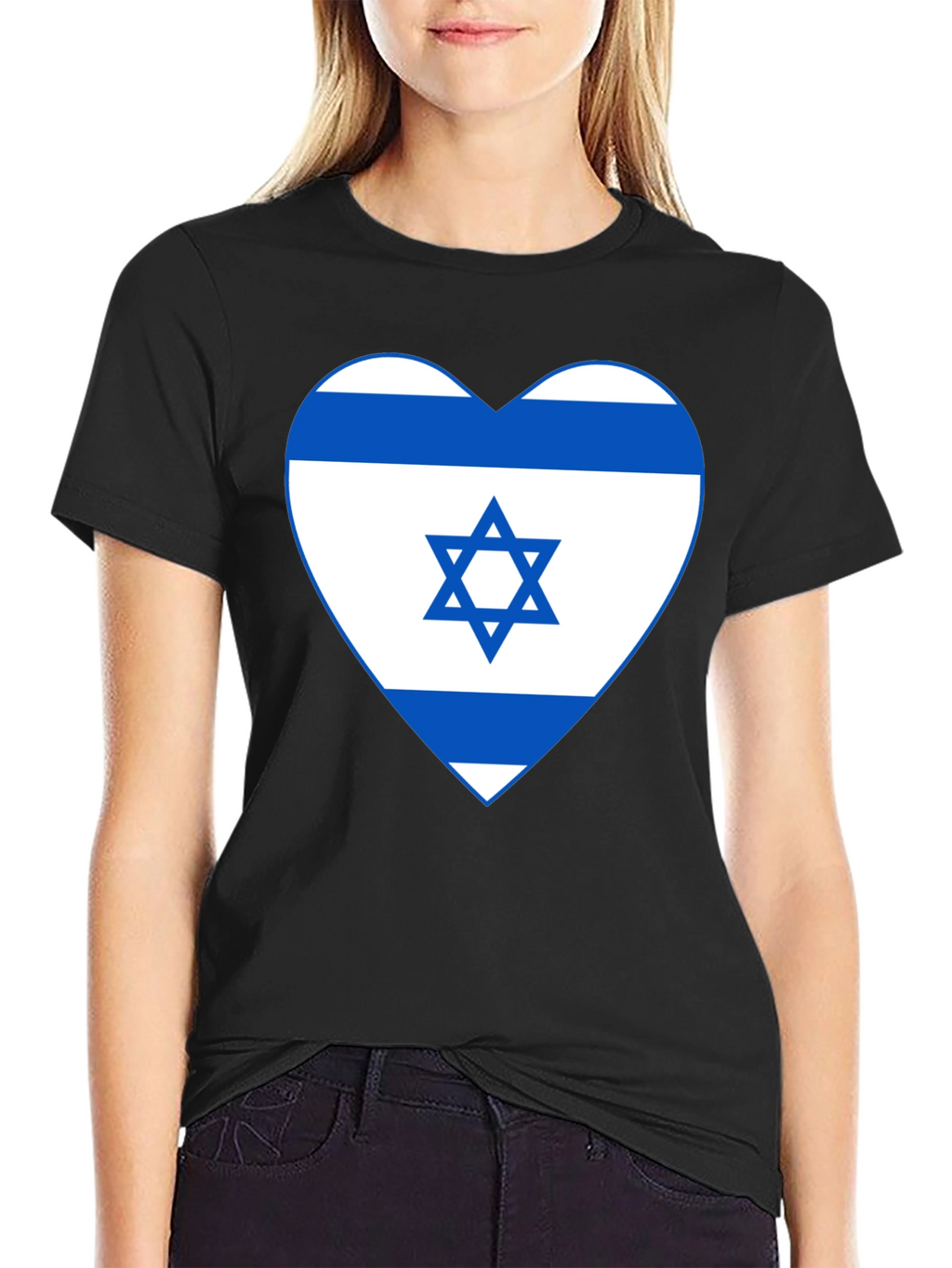 Israel Flag Heart T-Shirt - Patriotic Graphic Tee