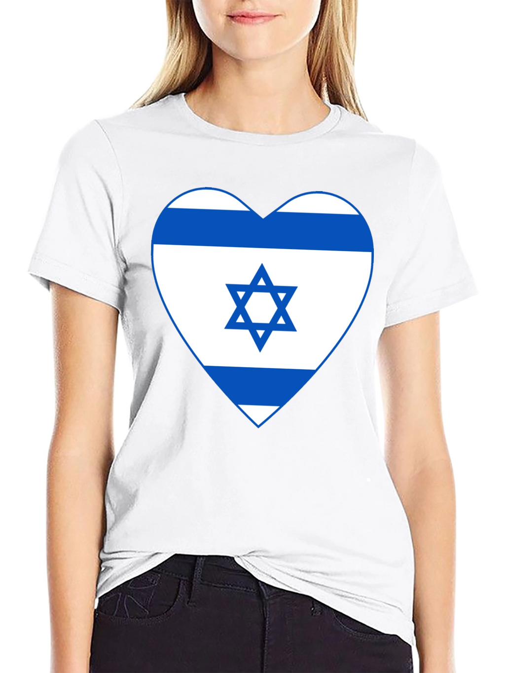 Israel Flag Heart T-Shirt - Patriotic Graphic Tee