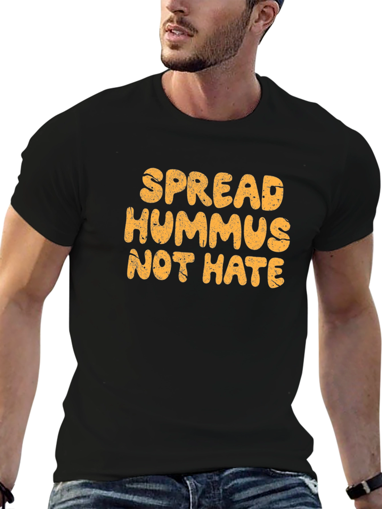 Spread Hummus Not Hate Graphic T-Shirt