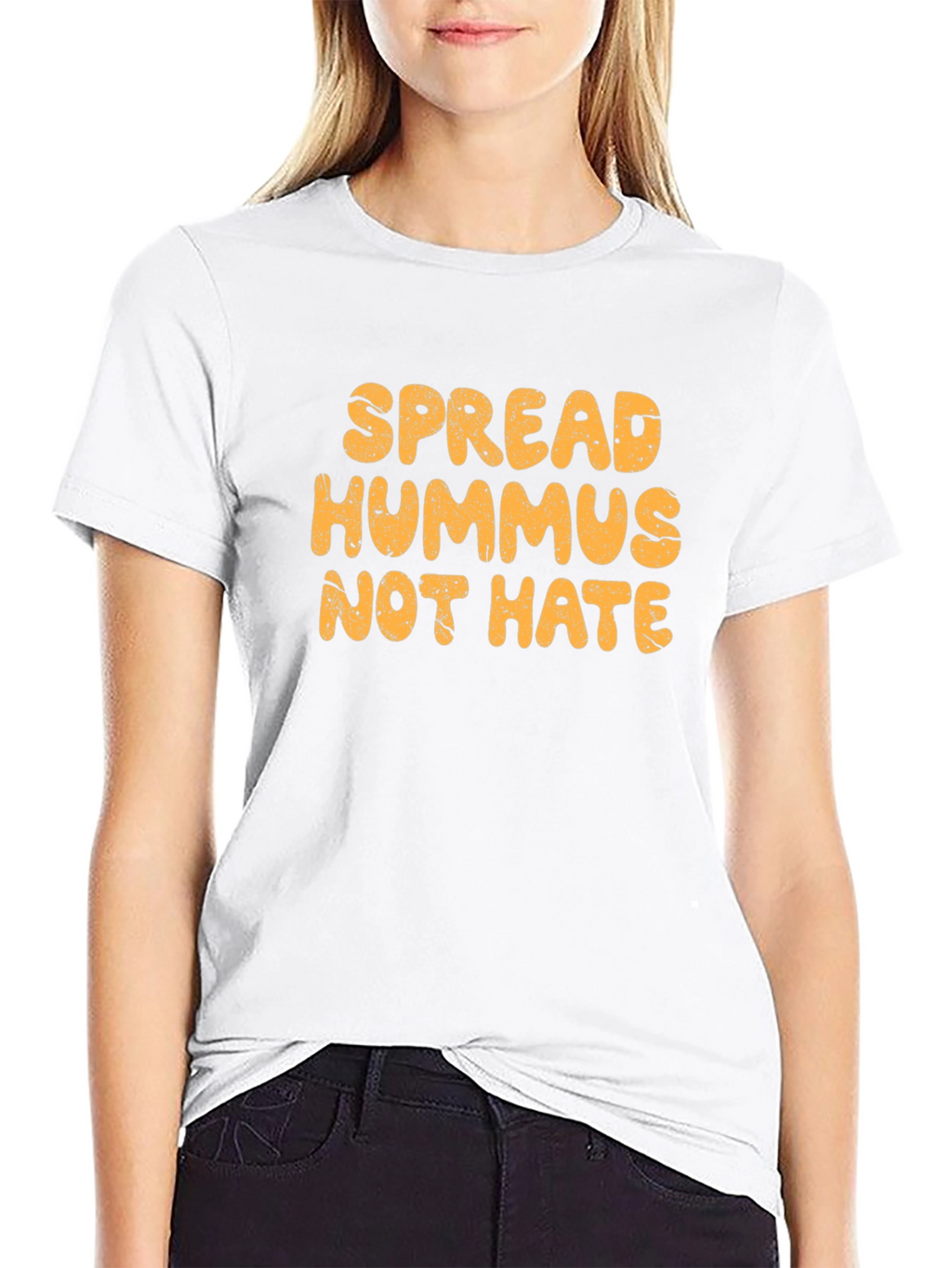 Spread Hummus Not Hate Graphic T-Shirt
