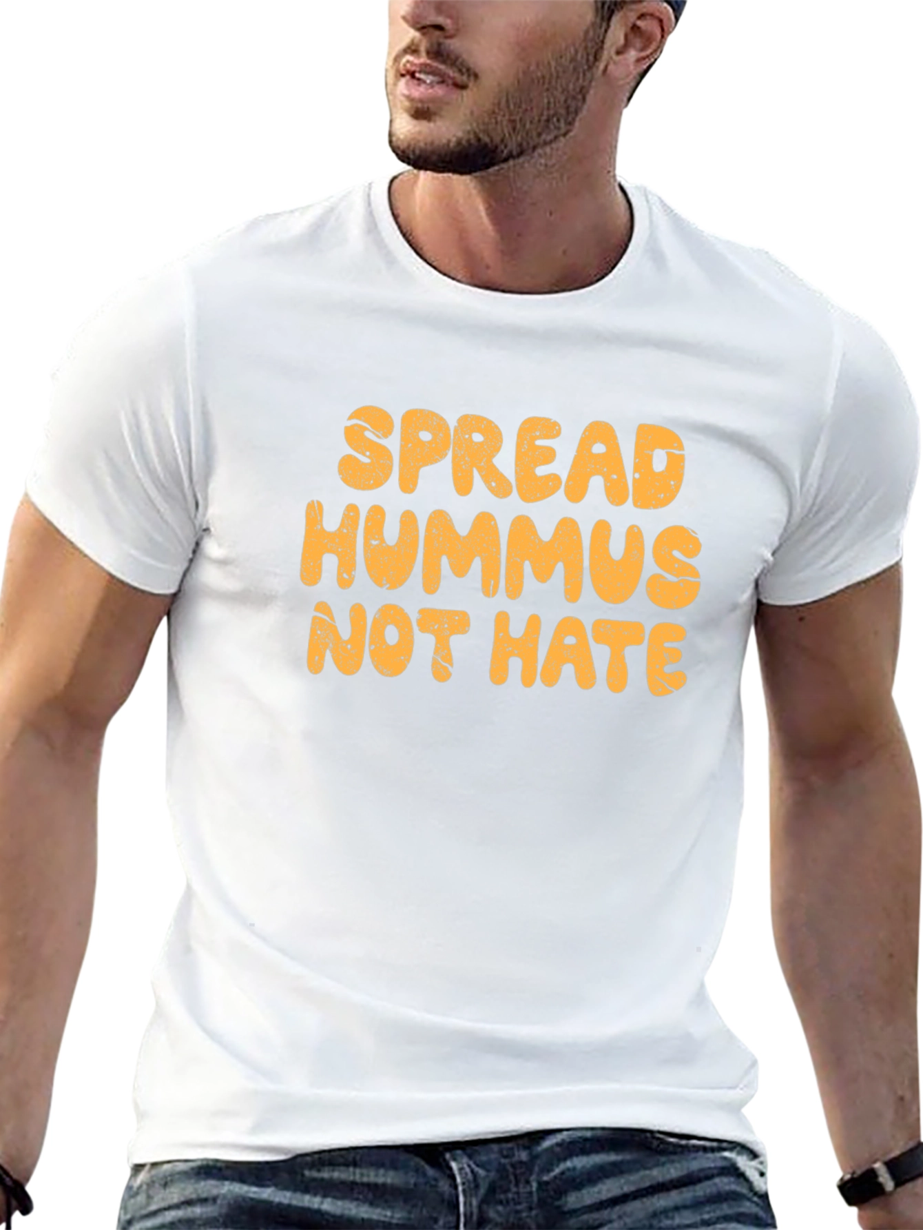 Spread Hummus Not Hate Graphic T-Shirt