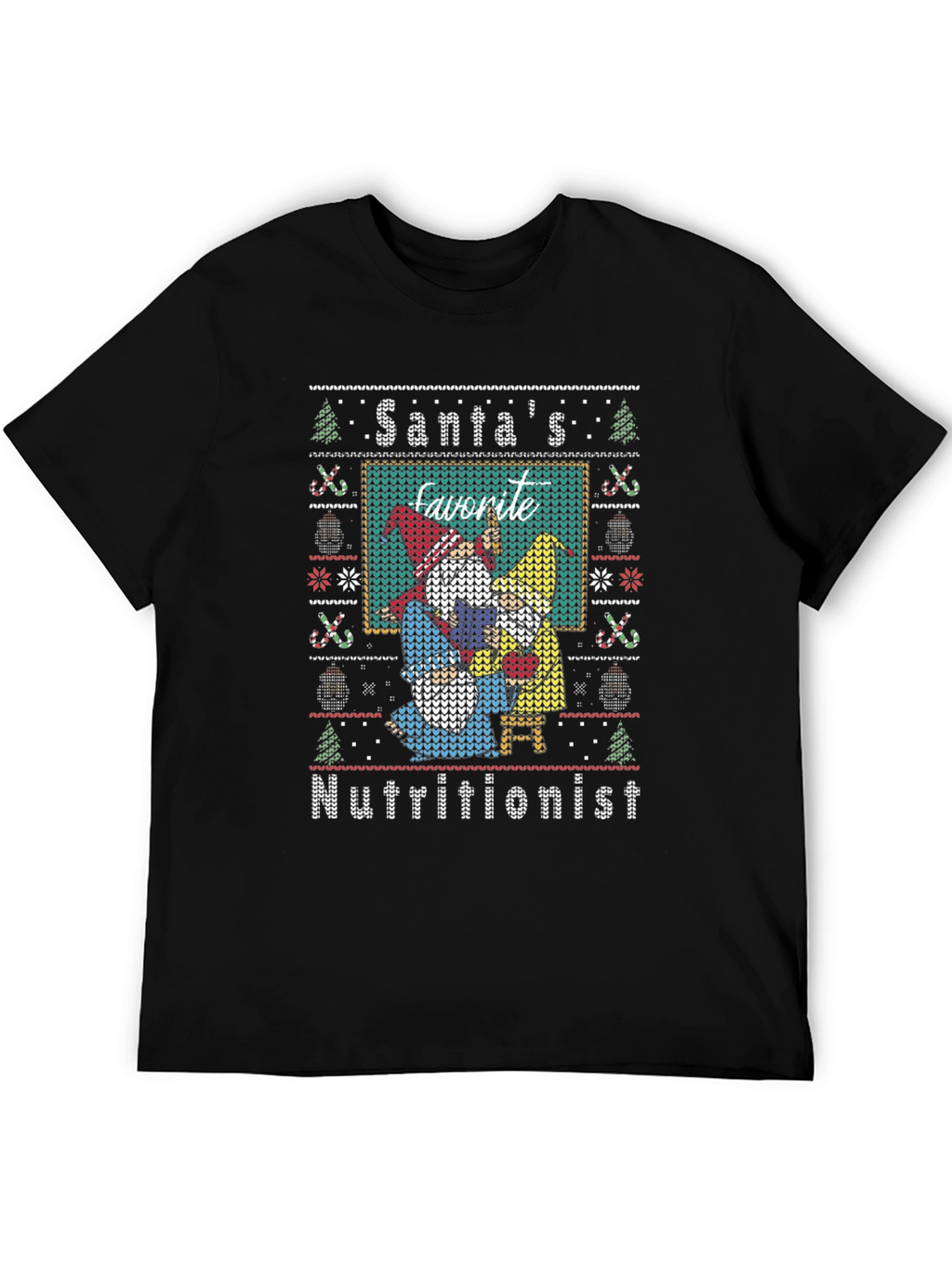 Santas Favorite Nutritionist Ugly Christmas Sweater T-Shirt
