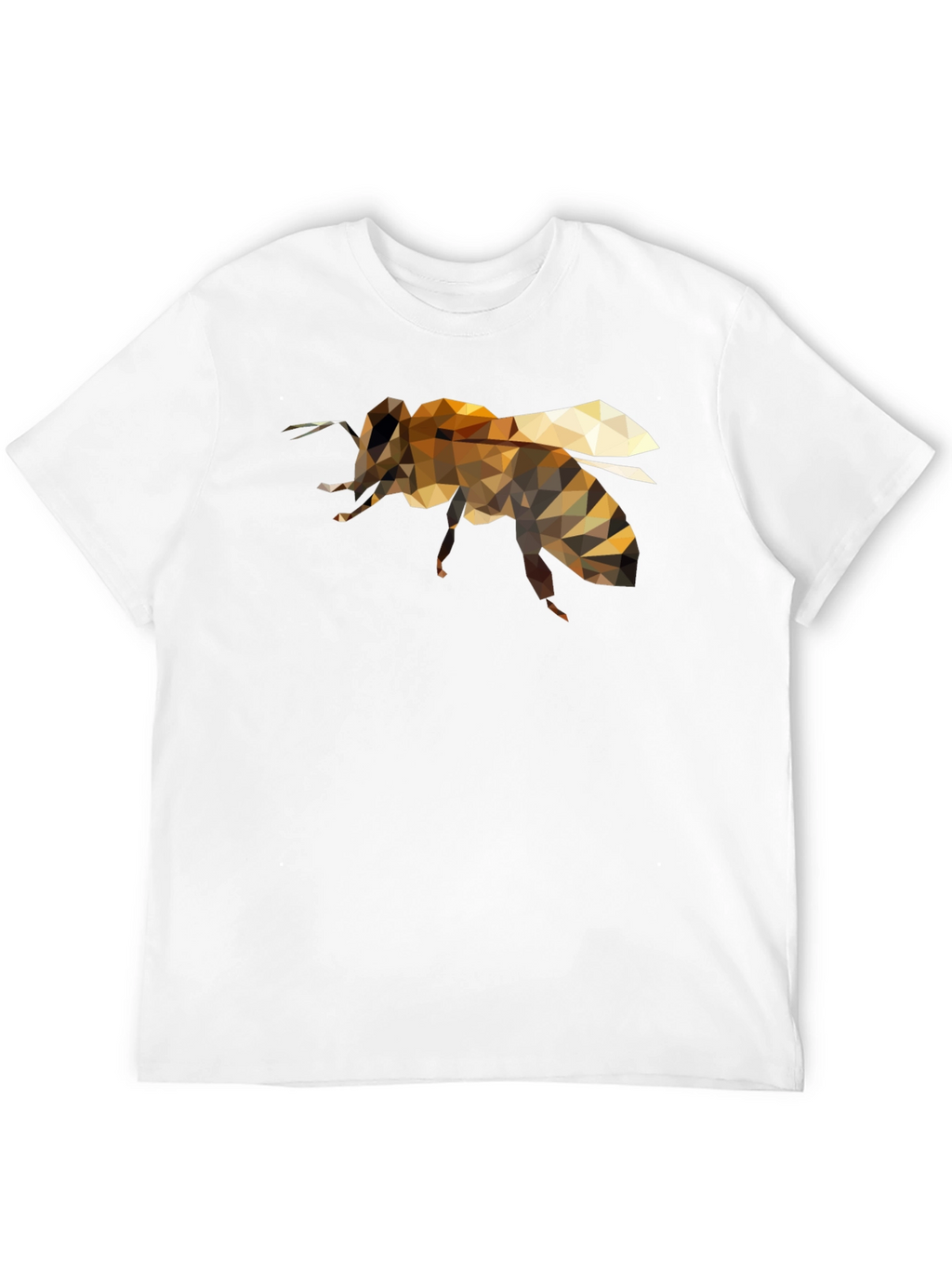 Geometric Bee Graphic Black T-Shirt