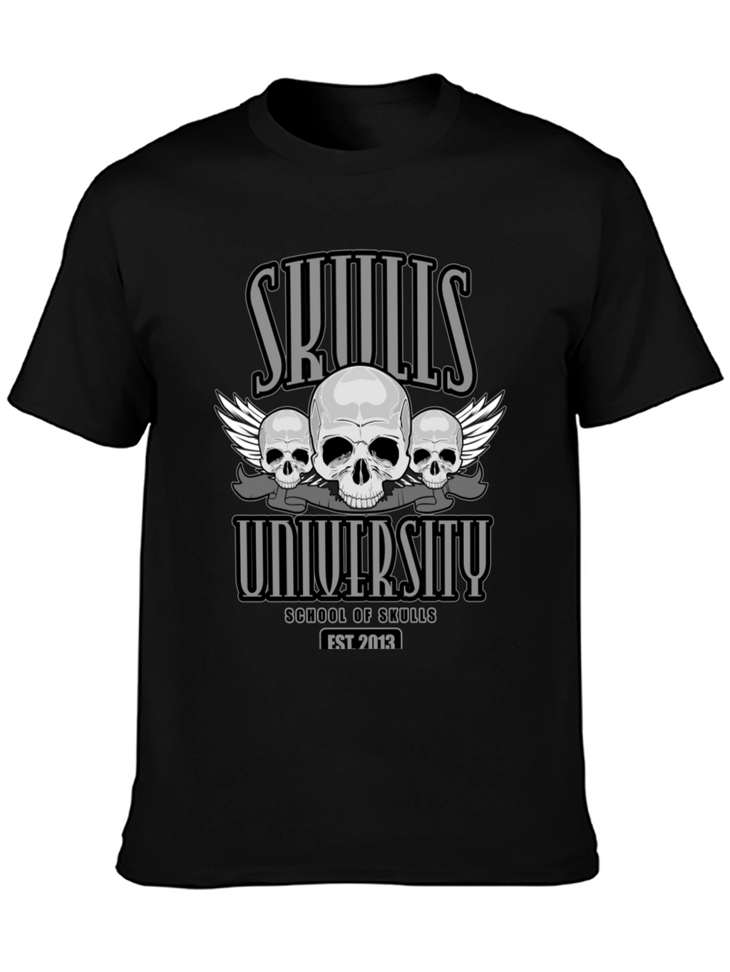 Skulls University Black T-Shirt - School of Skulls