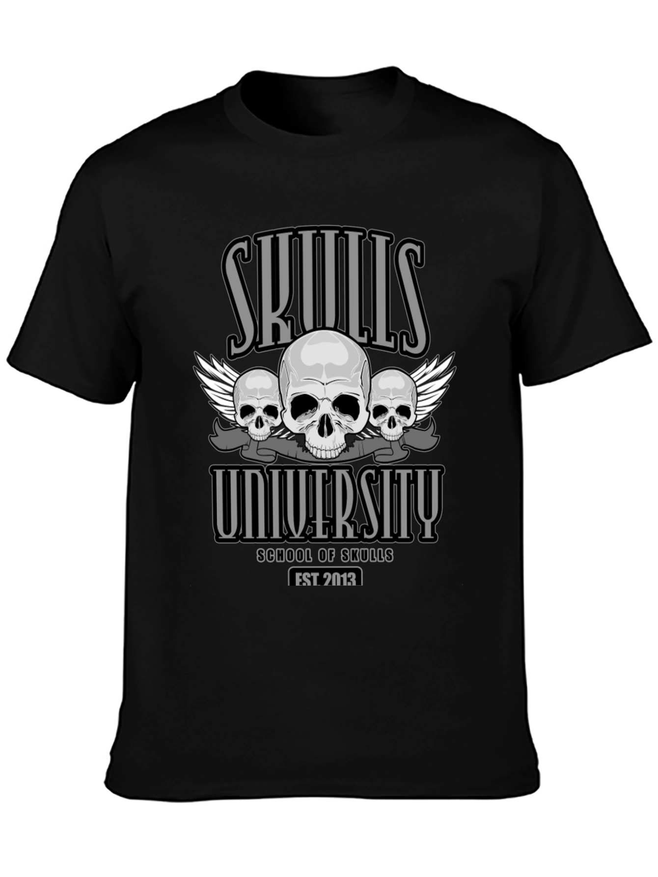 Skulls University Black T-Shirt - School of Skulls