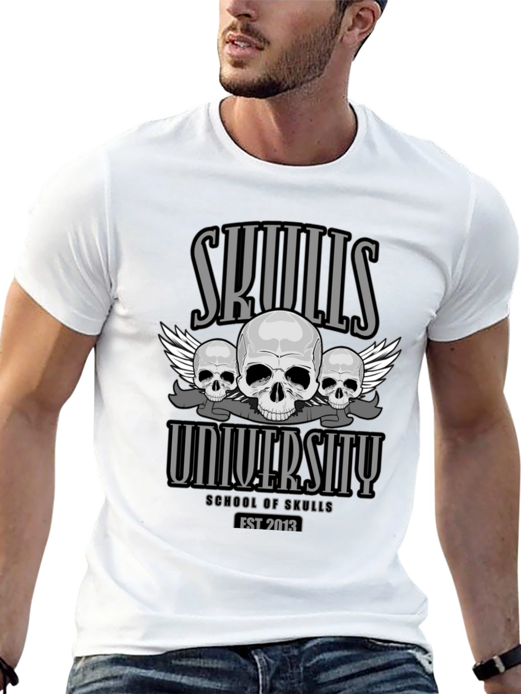 Skulls University Black T-Shirt - School of Skulls