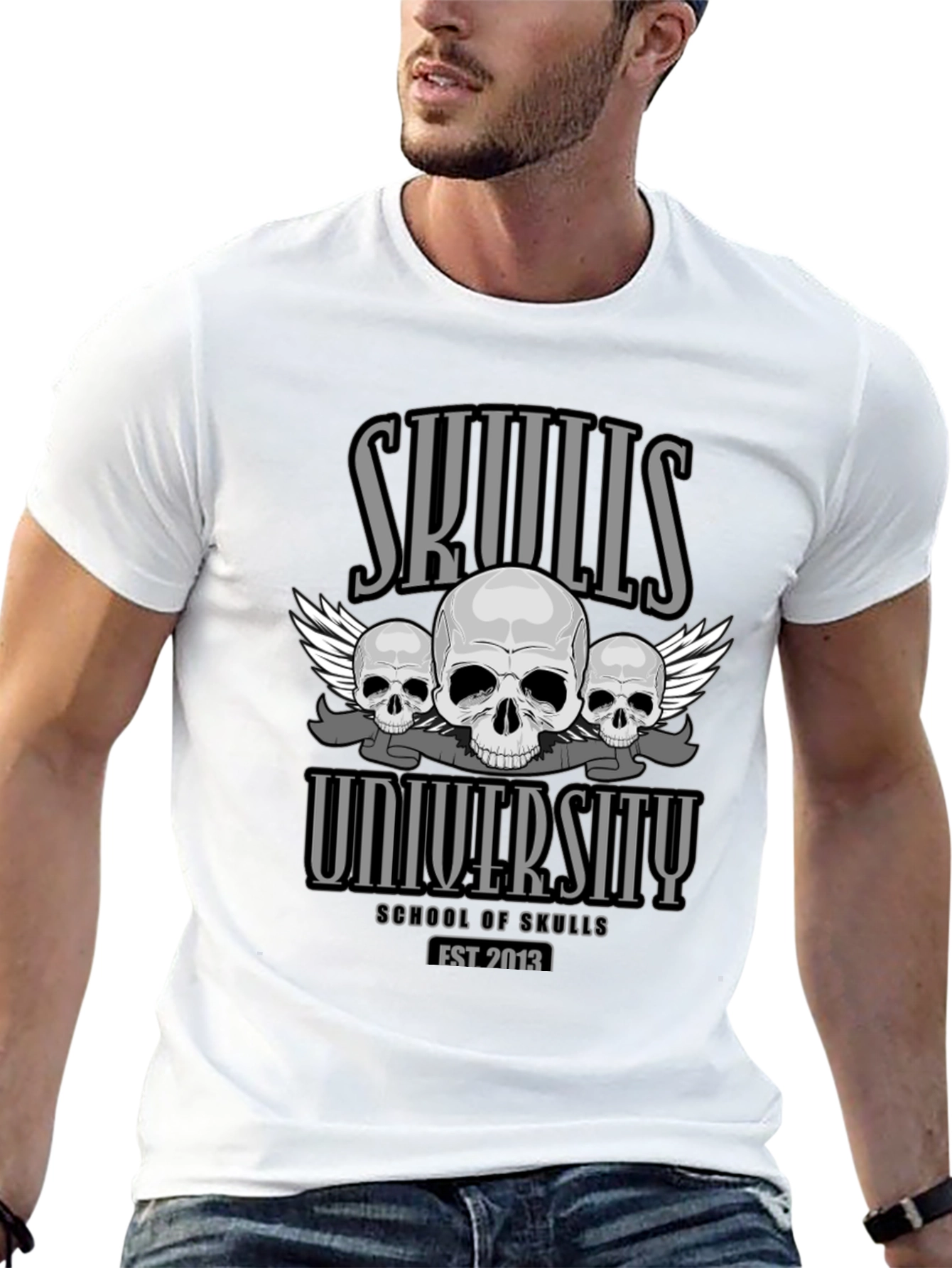 Skulls University Black T-Shirt - School of Skulls