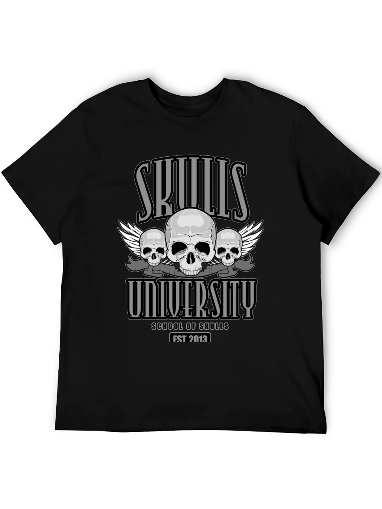 Skulls University Black T-Shirt - School of Skulls