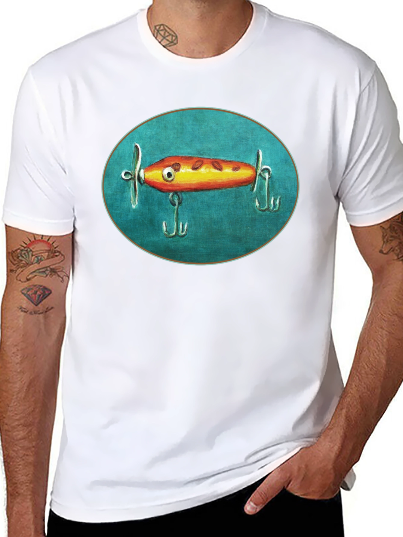 Fishing Lure Graphic Tee - Unique Anglers Style!