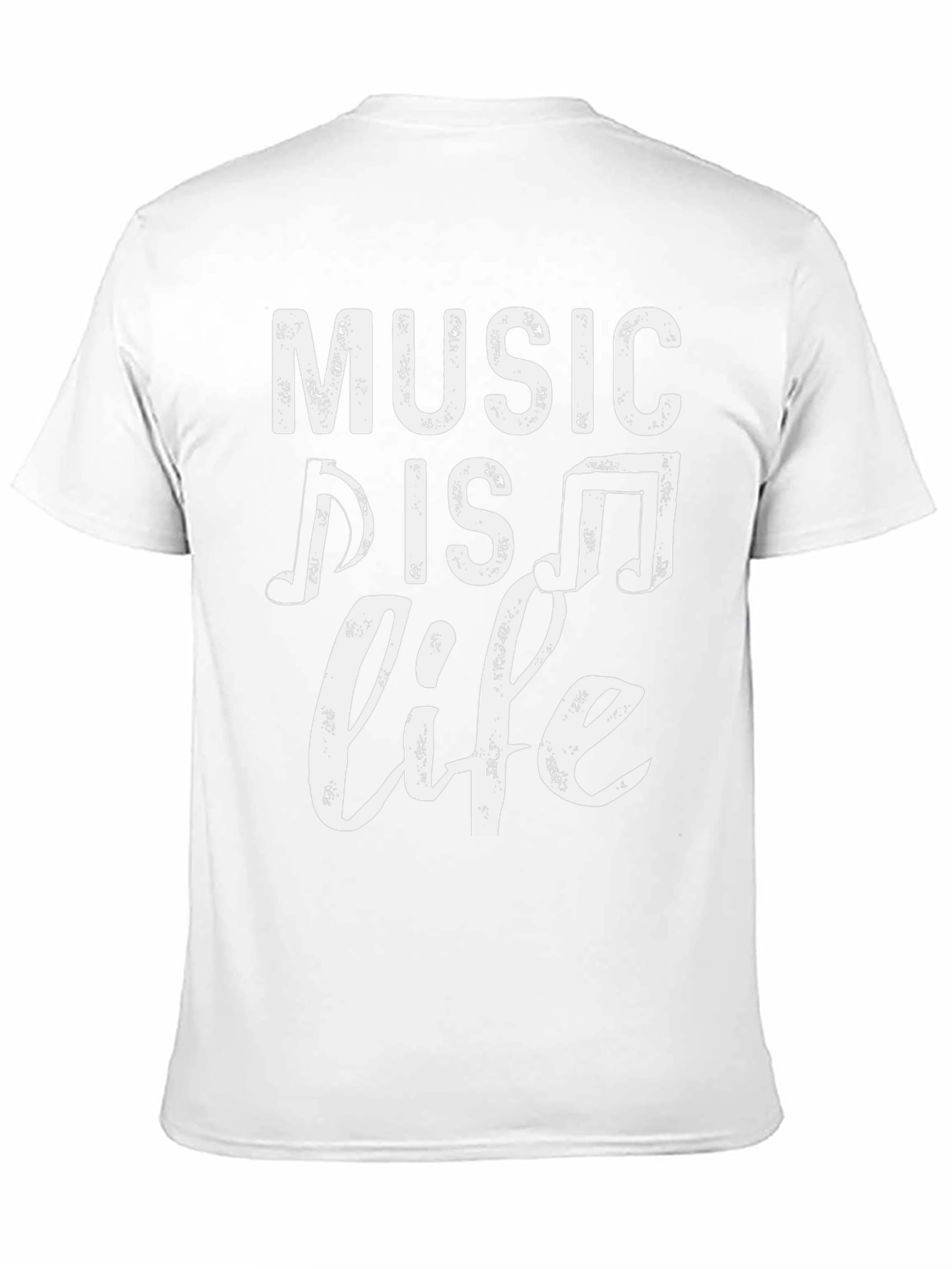 Music is Life Graphic Tee - Black Cotton T-Shirt