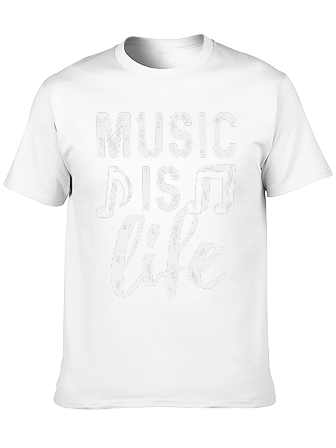 Music is Life Graphic Tee - Black Cotton T-Shirt