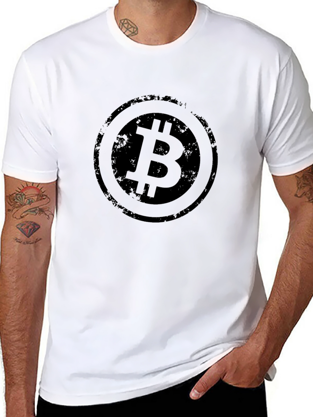 Bitcoin Logo Graphic Tee - Black
