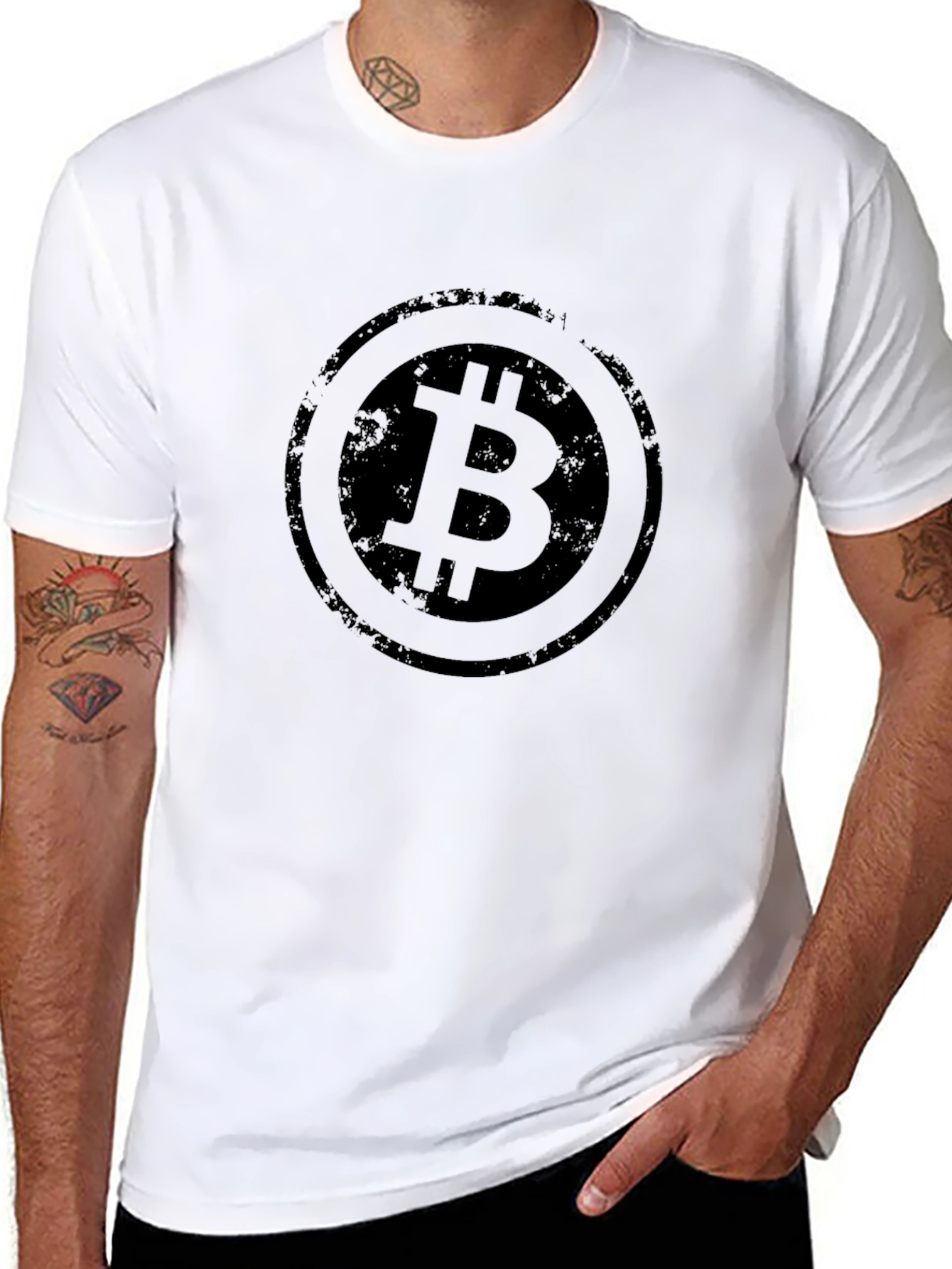 Bitcoin Logo Graphic Tee - Black