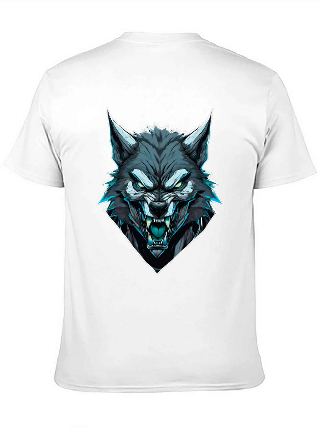 Mens Black Wolf Graphic T-Shirt
