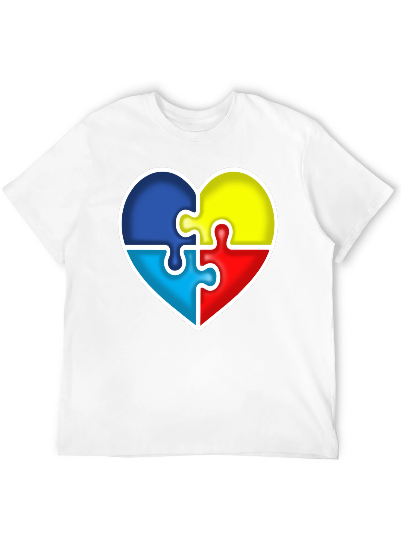 Autism Awareness Heart Puzzle Piece T-Shirt