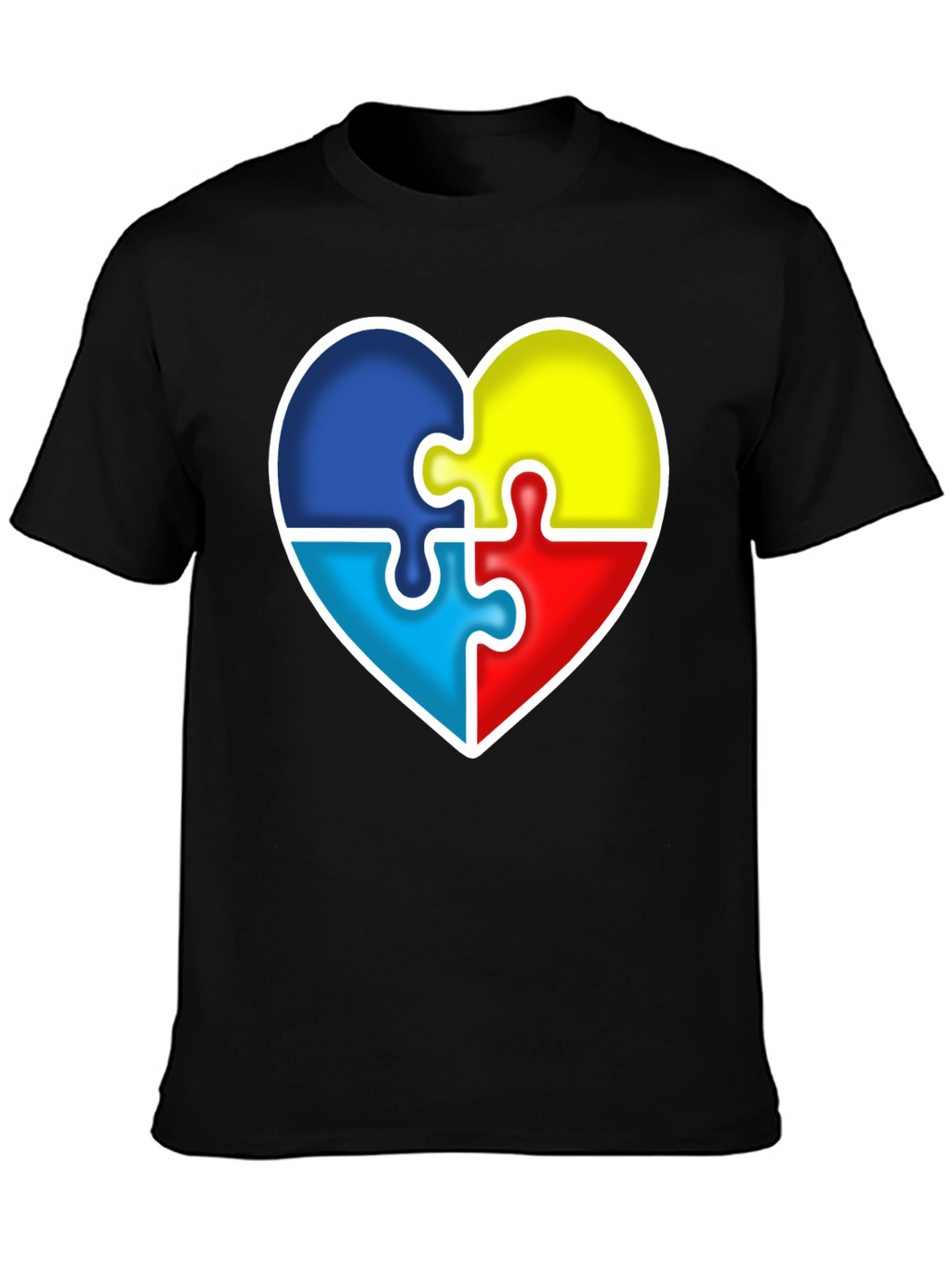 Autism Awareness Heart Puzzle Piece T-Shirt