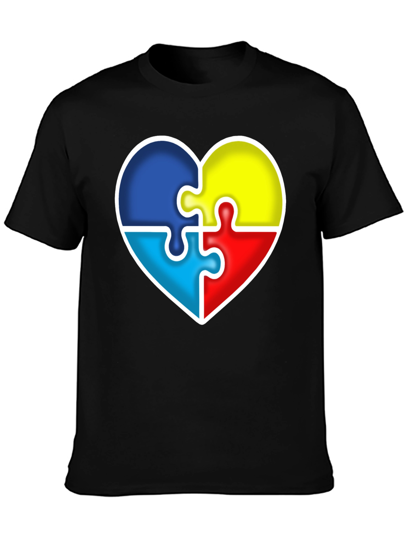 Autism Awareness Heart Puzzle Piece T-Shirt