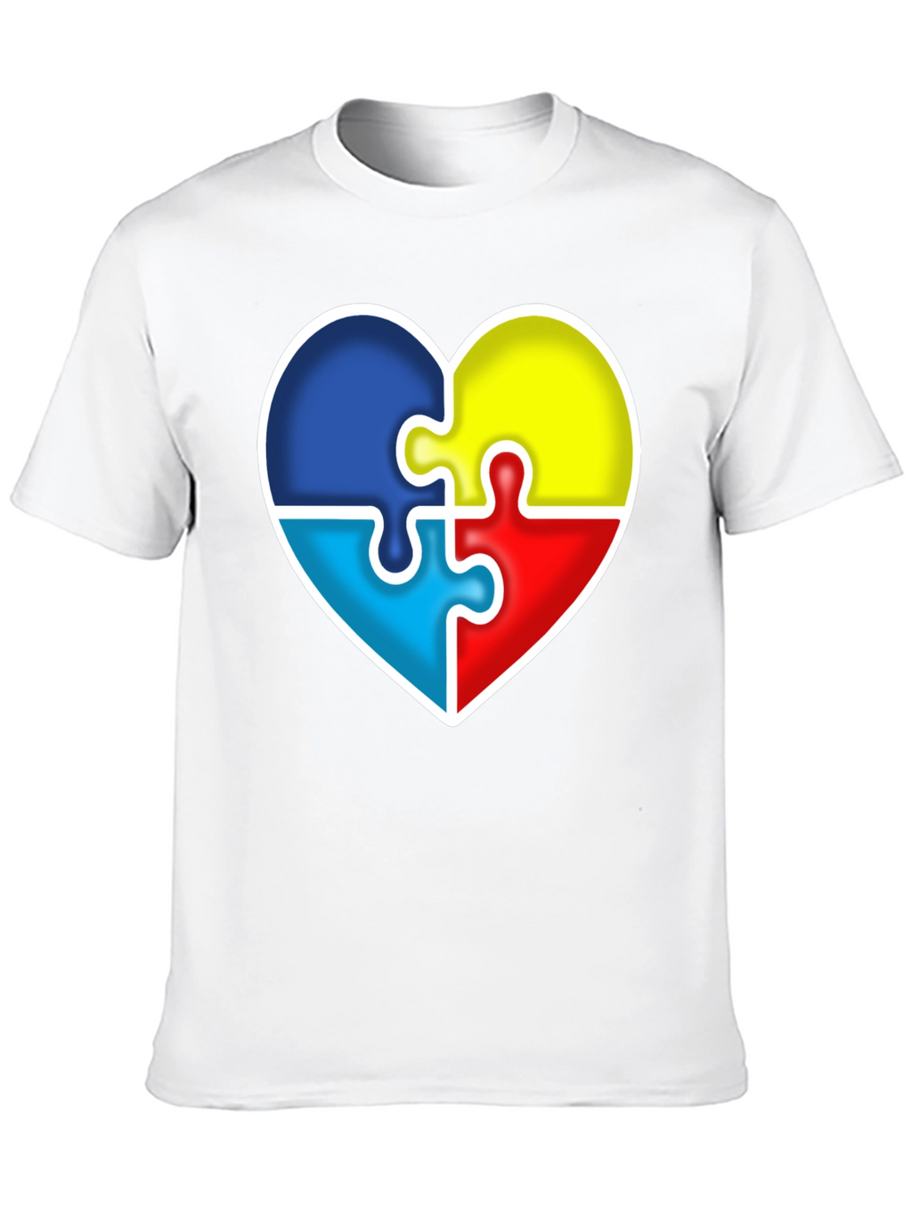 Autism Awareness Heart Puzzle Piece T-Shirt