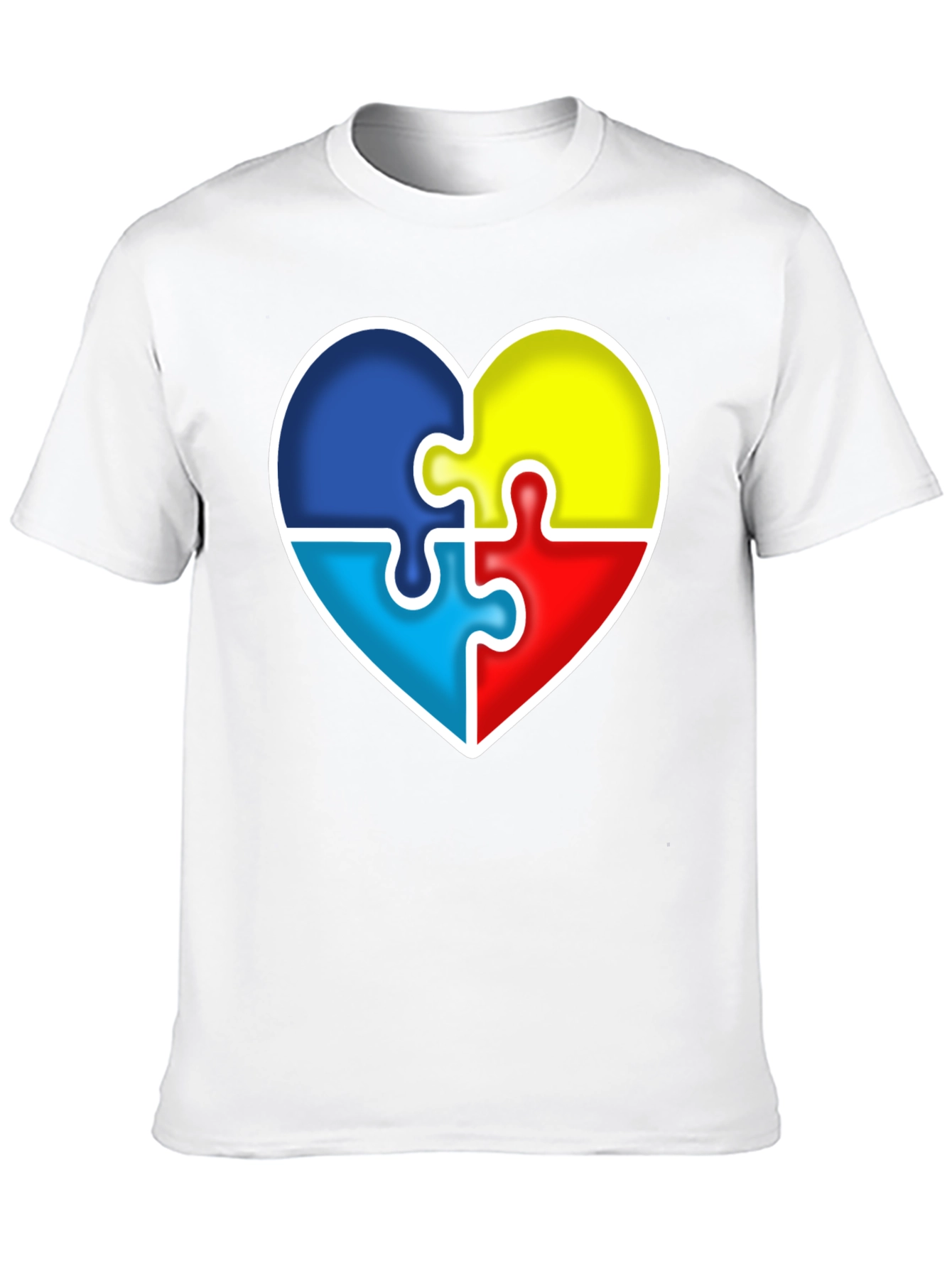 Autism Awareness Heart Puzzle Piece T-Shirt