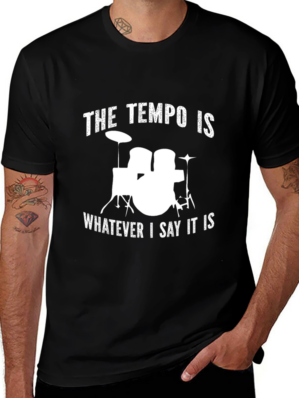 Drummer Tempo T-Shirt - Funny Music Tee