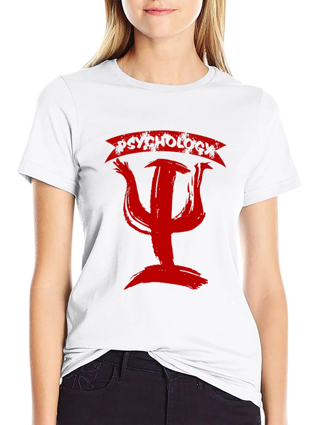 Psychology Symbol T-Shirt - Brush Stroke Design